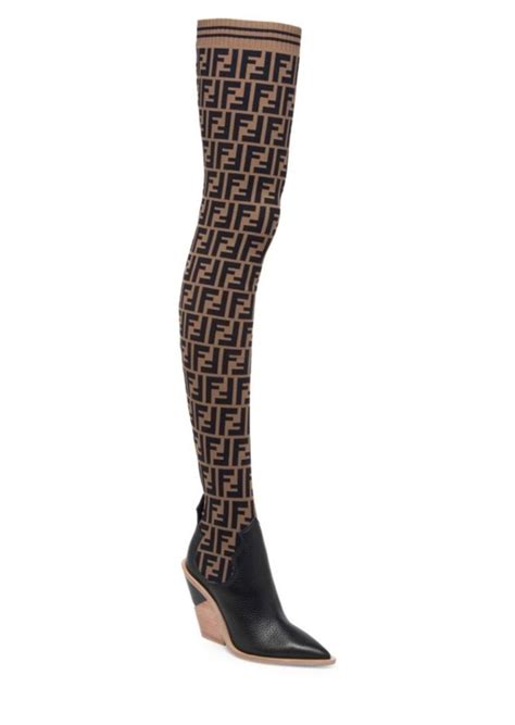 moon boot fendi|fendi thigh high sock boots.